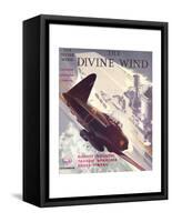 Book Cover for 'The Divine Wind', 1950s-Laurence Fish-Framed Stretched Canvas