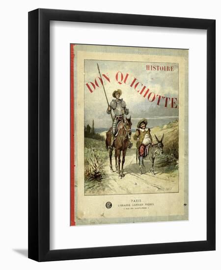 Book Cover of 'Don Quichotte' (Don Quixote)-Jules David-Framed Art Print