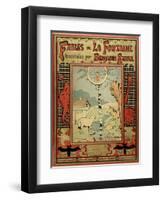 Book Cover of La Fontaine's Fables-Benjamin Rabier-Framed Art Print