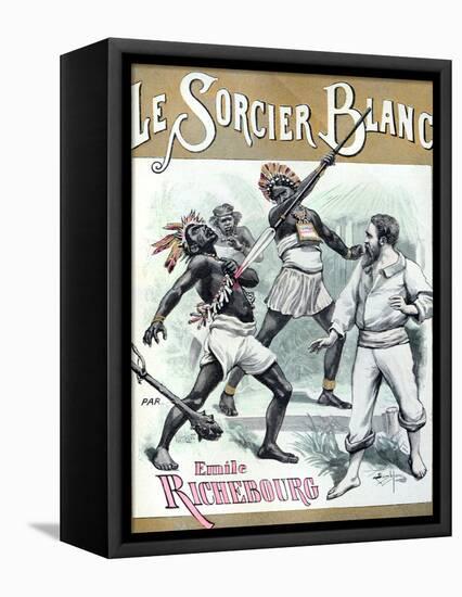 Book Cover of the White Sorcerer 1897-Chris Hellier-Framed Stretched Canvas