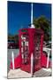 Book drop in Red Phone Booth with Rocket on it, Virginia-null-Mounted Photographic Print