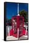 Book drop in Red Phone Booth with Rocket on it, Virginia-null-Framed Stretched Canvas