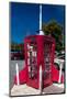 Book drop in Red Phone Booth with Rocket on it, Virginia-null-Mounted Photographic Print