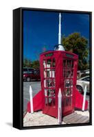 Book drop in Red Phone Booth with Rocket on it, Virginia-null-Framed Stretched Canvas
