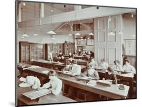 Book Illustration Class, Camberwell School of Arts and Crafts, Southwark, London, 1907-null-Mounted Photographic Print
