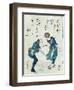 Book Illustration Depicting Two Characters-Katsushika Hokusai-Framed Giclee Print