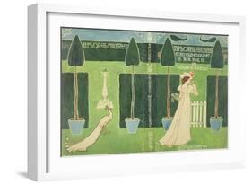 Book Jacket Design for 'A Floral Fantasy in an Old English Garden' by Walter Crane, C.1890S (Litho)-Walter Crane-Framed Giclee Print