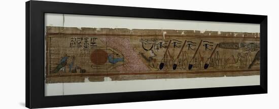 Book of Dead Imagery, Detail from Mythological Papyrus of Lady of Meshsekeb-null-Framed Giclee Print