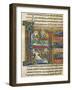 Book of Exodus, Moses and the Burning Bush, Miniature from the Bible of Souvigny-null-Framed Giclee Print