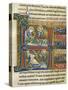 Book of Exodus, Moses and the Burning Bush, Miniature from the Bible of Souvigny-null-Stretched Canvas