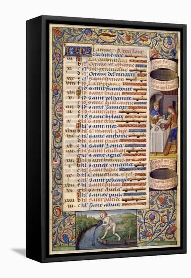 Book of Hours of King Charles VIII of France, 1494-Jacques Besançon-Framed Stretched Canvas