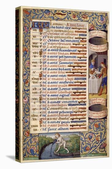 Book of Hours of King Charles VIII of France, 1494-Jacques Besançon-Stretched Canvas