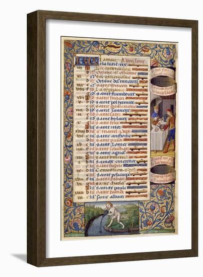 Book of Hours of King Charles VIII of France, 1494-Jacques Besançon-Framed Giclee Print