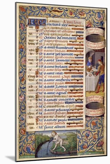 Book of Hours of King Charles VIII of France, 1494-Jacques Besançon-Mounted Giclee Print