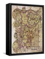 Book of Kells: Christ Page-null-Framed Stretched Canvas