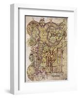 Book of Kells: Christ Page-null-Framed Premium Giclee Print