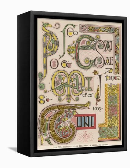 Book of Kells Illuminating Examples-null-Framed Stretched Canvas