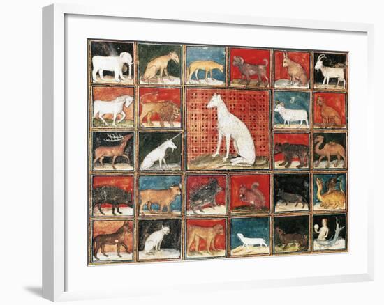 Book of Mammals, Miniature from the Book of the Properties of Things by Jean Cordichon-null-Framed Giclee Print