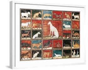 Book of Mammals, Miniature from the Book of the Properties of Things by Jean Cordichon-null-Framed Giclee Print