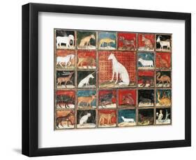 Book of Mammals, Miniature from the Book of the Properties of Things by Jean Cordichon-null-Framed Premium Giclee Print