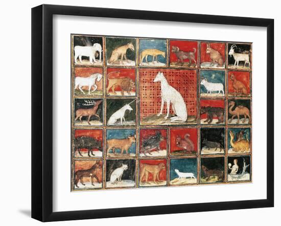 Book of Mammals, Miniature from the Book of the Properties of Things by Jean Cordichon-null-Framed Giclee Print