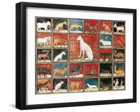 Book of Mammals, Miniature from the Book of the Properties of Things by Jean Cordichon-null-Framed Giclee Print