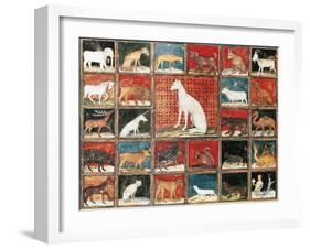 Book of Mammals, Miniature from the Book of the Properties of Things by Jean Cordichon-null-Framed Giclee Print