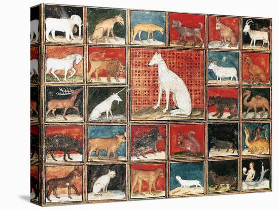 Book of Mammals, Miniature from the Book of the Properties of Things by Jean Cordichon-null-Stretched Canvas