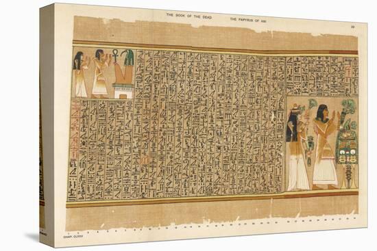 Book of the Dead: Ani and His Wife Tutu Adoring Thoth-E.a. Wallis Budge-Stretched Canvas