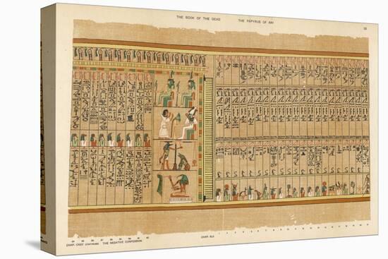 Book of the Dead: Hall of the Two-Fold Maat Showing the Remaining 9 Judges of the Dead-E.a. Wallis Budge-Stretched Canvas