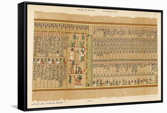 Book of the Dead: Hall of the Two-Fold Maat Showing the Remaining 9 Judges of the Dead-E.a. Wallis Budge-Framed Stretched Canvas