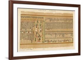 Book of the Dead: Hall of the Two-Fold Maat Showing the Remaining 9 Judges of the Dead-E.a. Wallis Budge-Framed Art Print