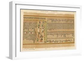 Book of the Dead: Hall of the Two-Fold Maat Showing the Remaining 9 Judges of the Dead-E.a. Wallis Budge-Framed Art Print