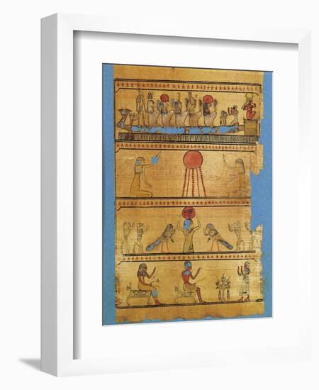 Book of the Dead of Priest Hornedjitef, Homage to Sun God Ra-null-Framed Giclee Print