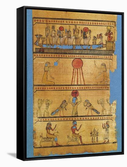 Book of the Dead of Priest Hornedjitef, Homage to Sun God Ra-null-Framed Stretched Canvas