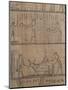 Book of the Dead on Papyrus, the Priest Iahmes Ploughing and Harvesting in the Afterlife-null-Mounted Giclee Print