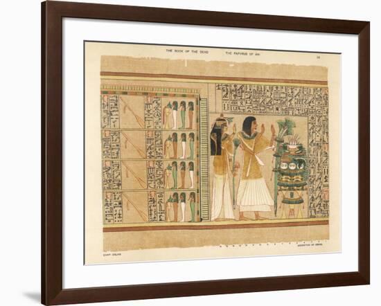 Book of the Dead: The Hall in Which are the Four Rudders of Heaven and Four Triads of Gods-E.a. Wallis Budge-Framed Art Print