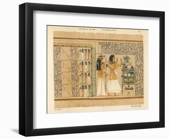 Book of the Dead: The Hall in Which are the Four Rudders of Heaven and Four Triads of Gods-E.a. Wallis Budge-Framed Art Print