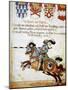 Book of the Tournament. Knight on Horseback and Armed with Spears. Italy.-Tarker-Mounted Giclee Print