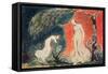 Book of Thel; the Lily Bowing before Thel, before Going Off 'to Mind Her Numerous Charge Among…-William Blake-Framed Stretched Canvas