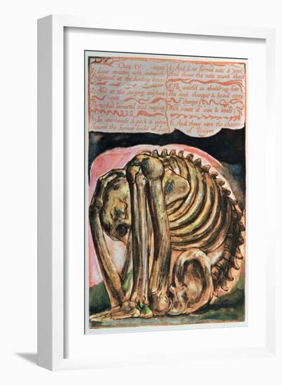 Book of Urizen, the Creation of Urizen in Material Form by Los, 1794-William Blake-Framed Giclee Print