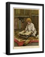 Book on a Rug-null-Framed Art Print