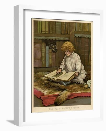 Book on a Rug-null-Framed Art Print