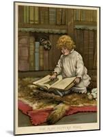 Book on a Rug-null-Mounted Art Print