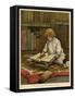 Book on a Rug-null-Framed Stretched Canvas