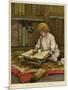 Book on a Rug-null-Mounted Art Print