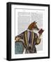 Book Reader Fox-Fab Funky-Framed Art Print