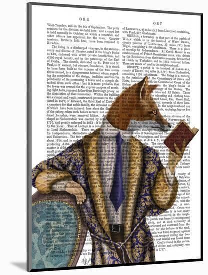 Book Reader Fox-Fab Funky-Mounted Art Print