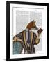 Book Reader Fox-Fab Funky-Framed Art Print