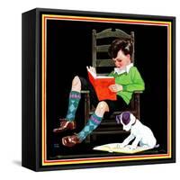 Book Report - Child Life-Keith Ward-Framed Stretched Canvas